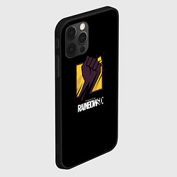 Чехол для iPhone 12 Pro Радуга 6 лого стиль, цвет: 3D-черный — фото 2