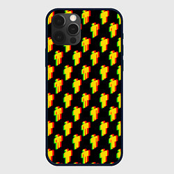 Чехол для iPhone 12 Pro Billie Eilish glitch pattern, цвет: 3D-черный