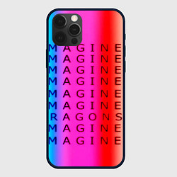 Чехол для iPhone 12 Pro Imagine Dragons neon rock, цвет: 3D-черный