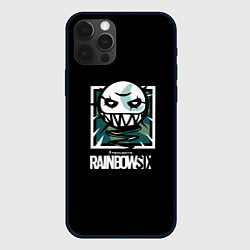 Чехол для iPhone 12 Pro Rainbow six шутер гейм лого, цвет: 3D-черный