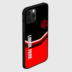 Чехол для iPhone 12 Pro Linkin park geometry line steel, цвет: 3D-черный — фото 2