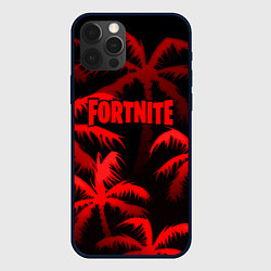 Чехол для iPhone 12 Pro Fortnite tropic red, цвет: 3D-черный