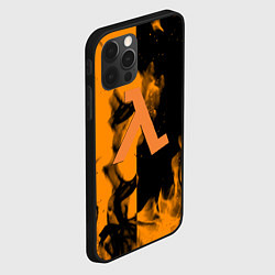 Чехол для iPhone 12 Pro Half life fire orange, цвет: 3D-черный — фото 2