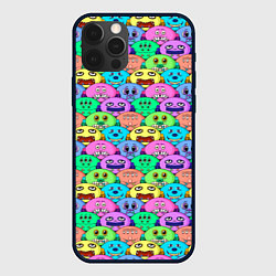 Чехол для iPhone 12 Pro Мультяшные персонажи монстрики, цвет: 3D-черный