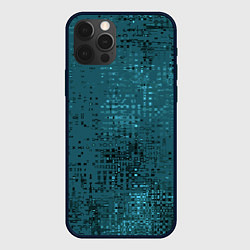 Чехол для iPhone 12 Pro Тёмный бирюзовый абстракция однотонный, цвет: 3D-черный