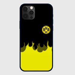 Чехол для iPhone 12 Pro Borussia fire fc, цвет: 3D-черный