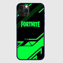 Чехол для iPhone 12 Pro Fortnite geometry green, цвет: 3D-черный