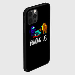 Чехол для iPhone 12 Pro Among us game, цвет: 3D-черный — фото 2