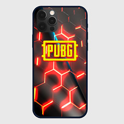 Чехол для iPhone 12 Pro PUBG соты броня, цвет: 3D-черный