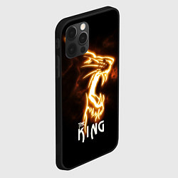 Чехол для iPhone 12 Pro Lion fire King, цвет: 3D-черный — фото 2