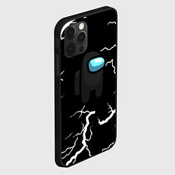 Чехол для iPhone 12 Pro Among us storm black, цвет: 3D-черный — фото 2