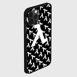 Чехол для iPhone 12 Pro Half liife logo pattern, цвет: 3D-черный — фото 2