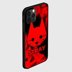 Чехол для iPhone 12 Pro Stray - red gradient, цвет: 3D-черный — фото 2