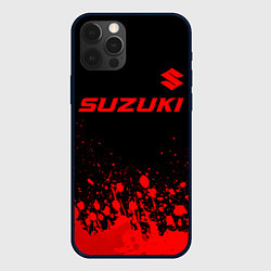 Чехол для iPhone 12 Pro Suzuki - red gradient посередине, цвет: 3D-черный