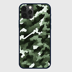 Чехол для iPhone 12 Pro Армейский зелёный камуфляж, цвет: 3D-черный