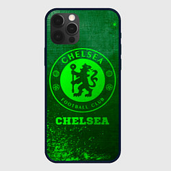 Чехол для iPhone 12 Pro Chelsea - green gradient, цвет: 3D-черный