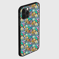 Чехол для iPhone 12 Pro Животные и узоры, цвет: 3D-черный — фото 2
