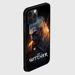 Чехол для iPhone 12 Pro The Witcher and fire, цвет: 3D-черный — фото 2