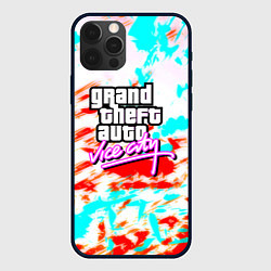 Чехол для iPhone 12 Pro GTA vice city clors, цвет: 3D-черный