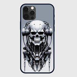 Чехол для iPhone 12 Pro Cool cyber skull - ai art fantasy, цвет: 3D-черный