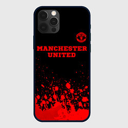 Чехол iPhone 12 Pro Manchester United - red gradient посередине