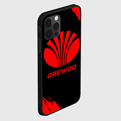 Чехол для iPhone 12 Pro Daewoo - red gradient, цвет: 3D-черный — фото 2