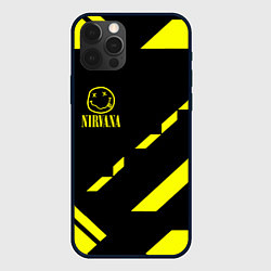 Чехол для iPhone 12 Pro Nirvana geometry yellow, цвет: 3D-черный