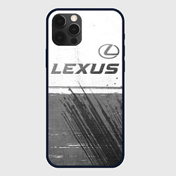 Чехол iPhone 12 Pro Lexus - white gradient посередине