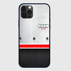 Чехол для iPhone 12 Pro Audi metal sport, цвет: 3D-черный