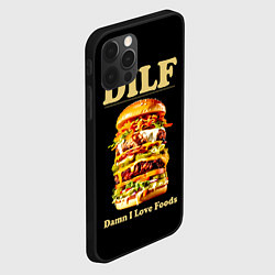 Чехол для iPhone 12 Pro DILF - damn I love foods, цвет: 3D-черный — фото 2