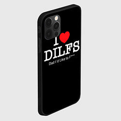 Чехол для iPhone 12 Pro Я люблю DILFs, цвет: 3D-черный — фото 2