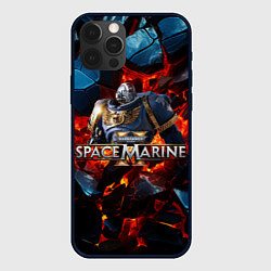 Чехол для iPhone 12 Pro Warhammer 40000 space marine 2 ультрамарин в броне, цвет: 3D-черный