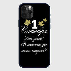 Чехол для iPhone 12 Pro 1 сентября - День знаний, цвет: 3D-черный