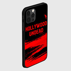 Чехол для iPhone 12 Pro Hollywood Undead - red gradient посередине, цвет: 3D-черный — фото 2