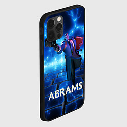 Чехол для iPhone 12 Pro Deadlock Abrams синие молнии, цвет: 3D-черный — фото 2