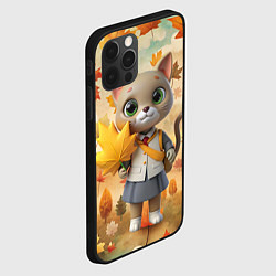 Чехол для iPhone 12 Pro Кошечка школьница, цвет: 3D-черный — фото 2