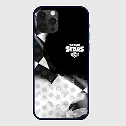 Чехол для iPhone 12 Pro Brawl stars pattern black, цвет: 3D-черный