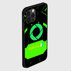 Чехол для iPhone 12 Pro Portal game pattern, цвет: 3D-черный — фото 2