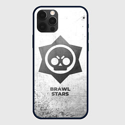 Чехол для iPhone 12 Pro Brawl Stars - white gradient, цвет: 3D-черный