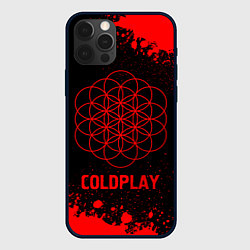 Чехол для iPhone 12 Pro Coldplay - red gradient, цвет: 3D-черный