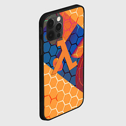 Чехол для iPhone 12 Pro Half life hexagon steel, цвет: 3D-черный — фото 2