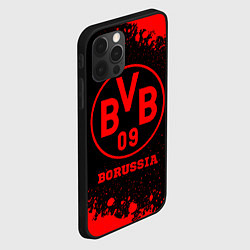 Чехол для iPhone 12 Pro Borussia - red gradient, цвет: 3D-черный — фото 2