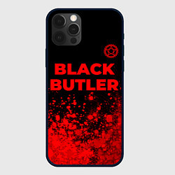 Чехол iPhone 12 Pro Black Butler - red gradient посередине