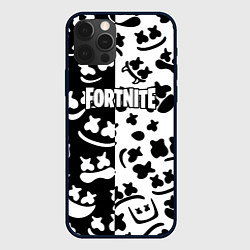 Чехол для iPhone 12 Pro Fortnite patten Marshmello, цвет: 3D-черный