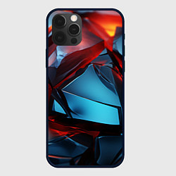 Чехол для iPhone 12 Pro Камни в красном освещении, цвет: 3D-черный