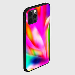 Чехол для iPhone 12 Pro Неоновая абстракция краски, цвет: 3D-черный — фото 2