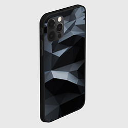 Чехол для iPhone 12 Pro Хромированная текстура, цвет: 3D-черный — фото 2