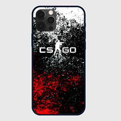 Чехол для iPhone 12 Pro CSGO брызги красок, цвет: 3D-черный