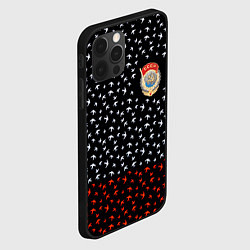 Чехол для iPhone 12 Pro Герб РФ и ссср ласточки, цвет: 3D-черный — фото 2