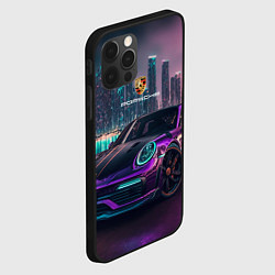 Чехол для iPhone 12 Pro Porshe night city, цвет: 3D-черный — фото 2